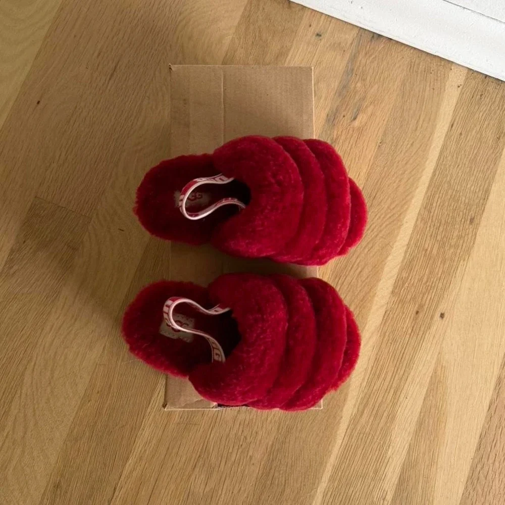 UGG red slippers new with box